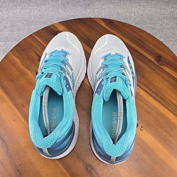 Saucony Guide Iso Athletic Running Sneakders S10415-4 White Blue Womens Size 12 - Picture 9 of 14